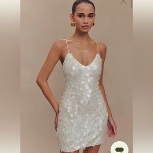 Sequin Mini Dress - Ivory